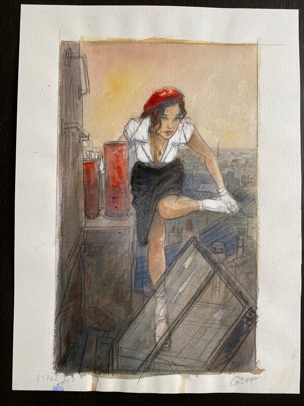 Jean-Pierre Gibrat, Illu originale Le Vol du Corbeau - Illustration originale