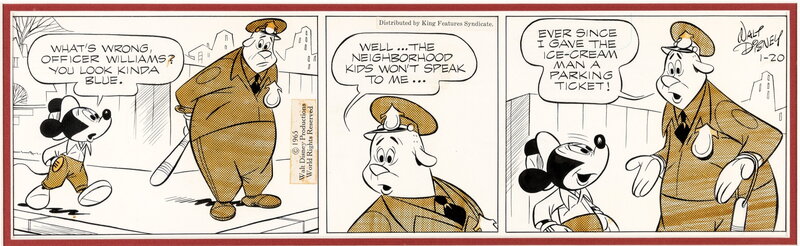 Floyd Gottfredson, Micky Mouse daily, January 20 1965 - Comic Strip