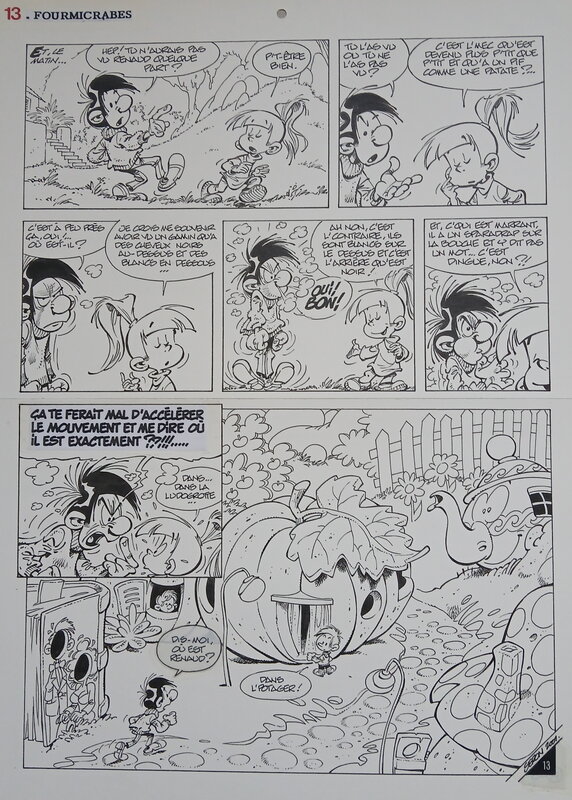 Les Petits Hommes - Tome 39 : Les Fourmicrabes - Planche 13 - Pierre Seron - Planche originale