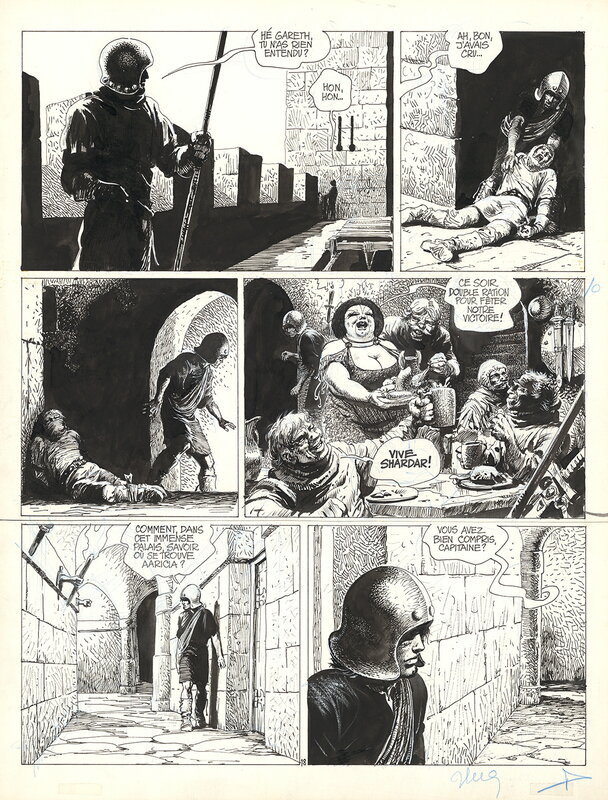 Grzegorz Rosinski, Thorgal , La chute de Brek Zarith ( T.06 ) - Planche originale