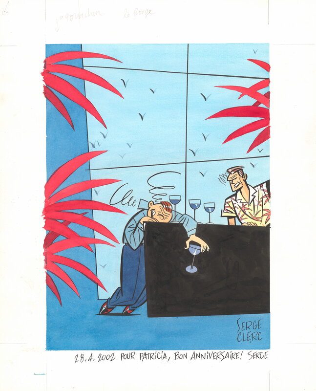 En vente - Sans titre par Serge Clerc - Illustration originale