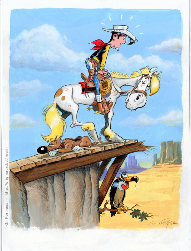 Lucky LUKE Bridge by Gil Formosa, Morris, René Goscinny - Comic Strip