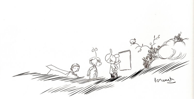 En vente - Manu Larcenet, LE RETOUR A LA TERRE_COUVERTURE DU TOME 2 - Planche originale