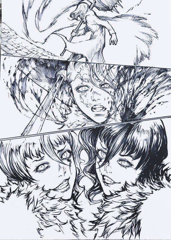 Laolyth, Planche non publiée du Corbeau pâle - Comic Strip