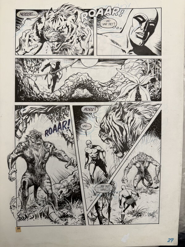 César Spadari, The Experiment The Phantom and The Tiger - Planche originale