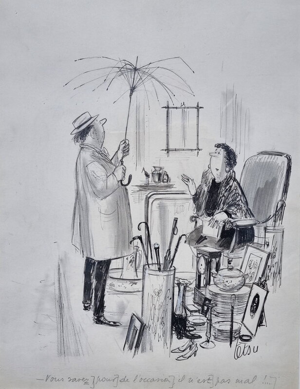 Antiquaire ... par Tetsu - Illustration originale