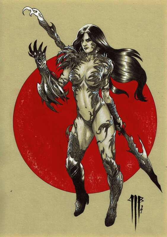 En vente - Witchblade par Philippe Bringel - Illustration originale