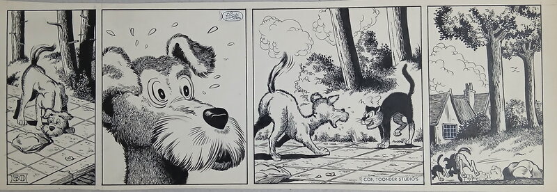 Comme chien et chat - strip 30 - Dick Vlottes - Planche originale