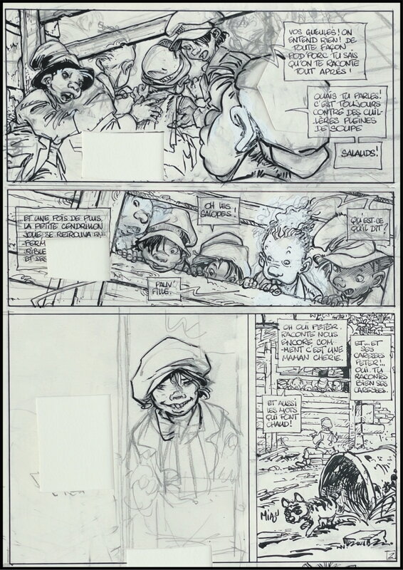 En vente - Peter Pan, Londres par Régis Loisel - Planche originale