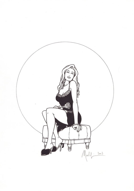 Golden city Jessica by Nicolas Malfin - Original Illustration
