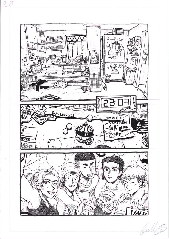 For sale - Guillaume Singelin, Shin Zero 2 - Planche originale 215 - Comic Strip
