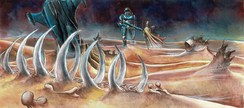 En vente - Space opera par Pierre Taranzano - Illustration originale