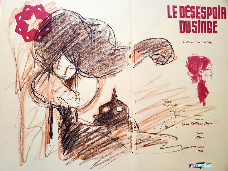 Alfred, LE DESESPOIR DU SINGE   T1 LA NUIT DES LUCIOLES - Dédicace