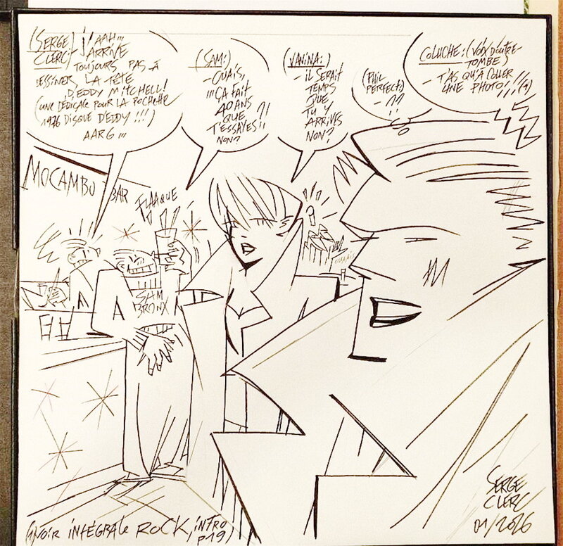 Serge Clerc, Le portrait d'Eddy Mitchell 40 ans plus tard... - Illustration originale