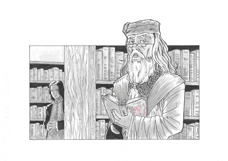For sale - Dumbledore by Ludovic Leondi - Original Illustration