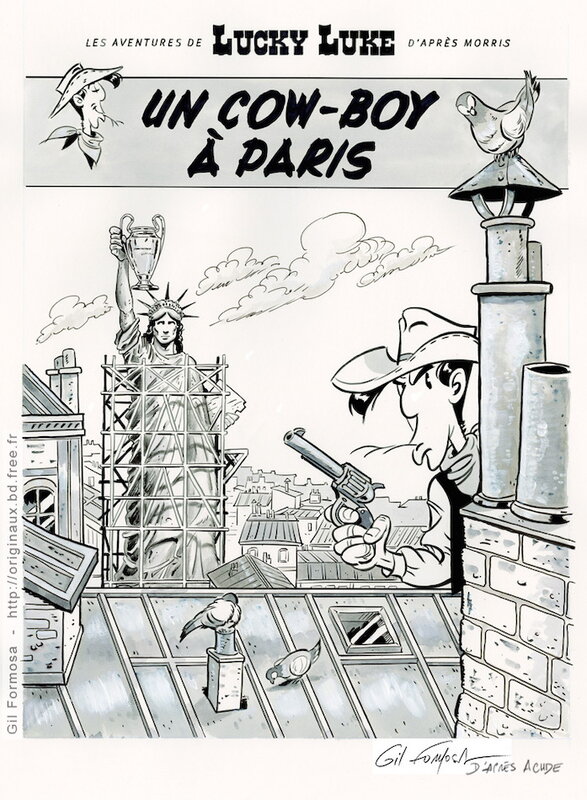 Luckky LUKE à Paris par Gil Formosa - Couverture originale