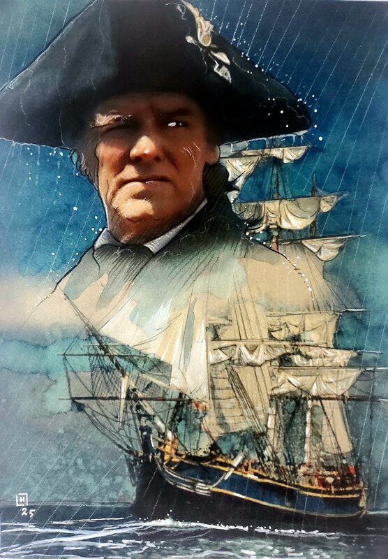 Fabrice Le Hénanff, Capitaine BLIGH couleur directe - Illustration originale