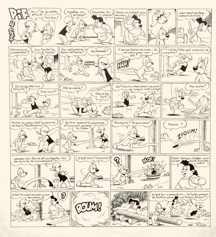 PIF LE CHIEN par Roger Mas, José Cabrero Arnal - Planche originale