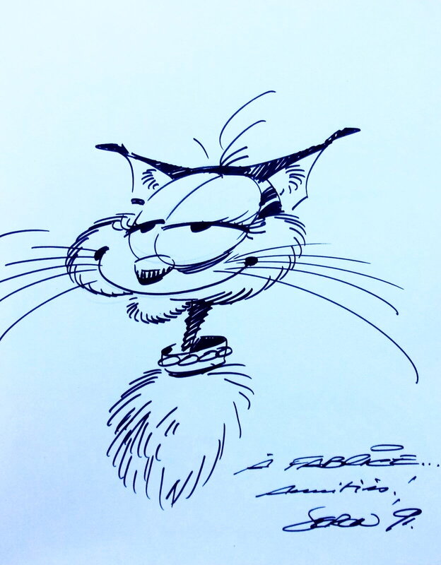 Chat par Pierre Seron - Dédicace