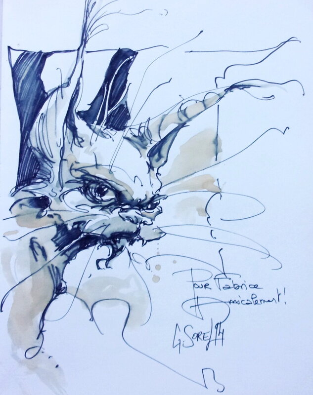 Chat démon par Guillaume Sorel - Dédicace