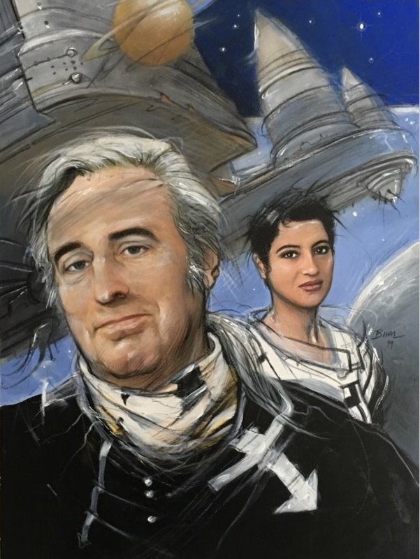 Enki Bilal, Voyage sideral en Bleus - Original Illustration