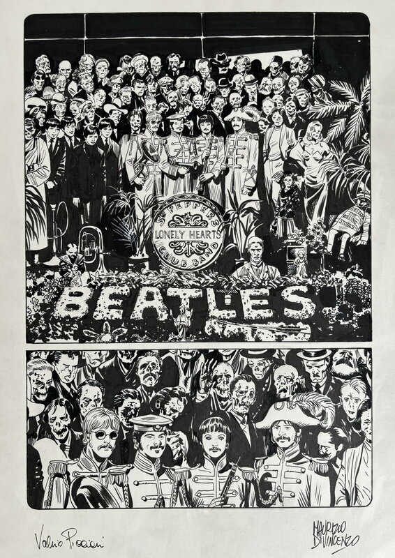 Maurizio Di Vincenzo, Valerio Piccioni, Riccardo Secchi, Dylan Dog - Beatles - Il giorno della famiglia - Planche originale
