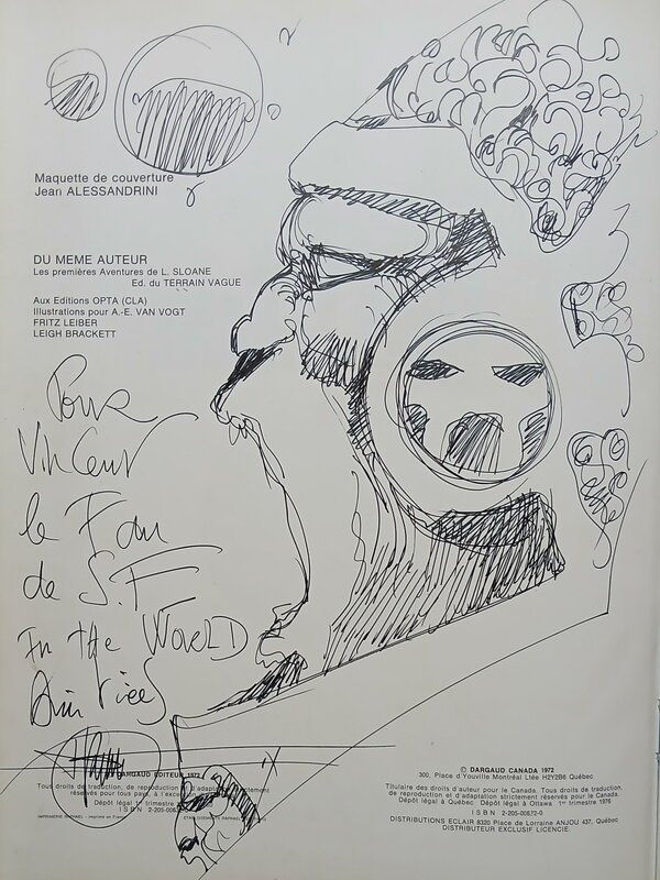 Lone Sloane by Philippe Druillet - Sketch