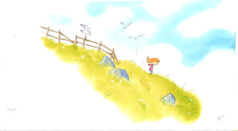 En vente - François Ravard - Sur le chemin de Reinette - Illustration originale