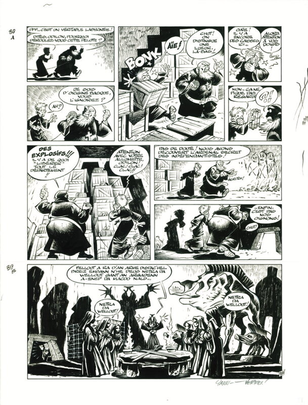 En vente - Odilon Verjus par Laurent Verron - Planche originale
