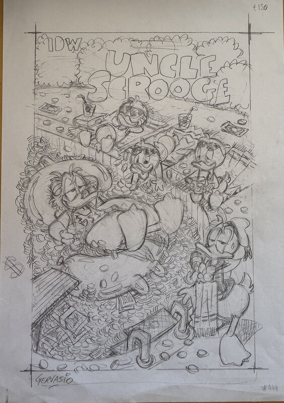 Marco Gervasio, Disney - Couverture - Uncle Scrooge 444 IDW - Planche originale
