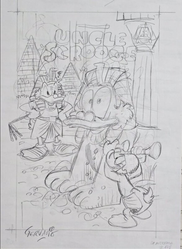 Marco Gervasio, Couverture (crayonné) variante C pour  Uncle Scrooge #435 - Couverture originale