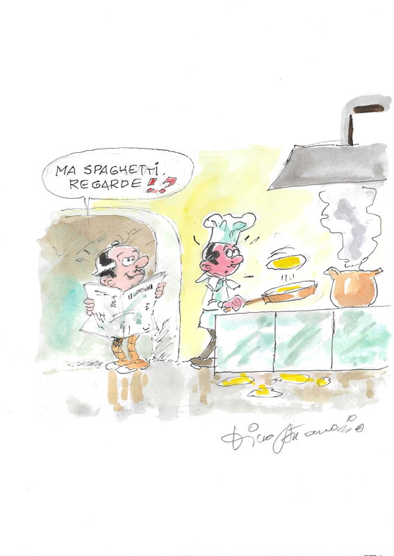 Dino Attanasio, René Goscinny, Spaghetti et Prosciutto - Dédicace