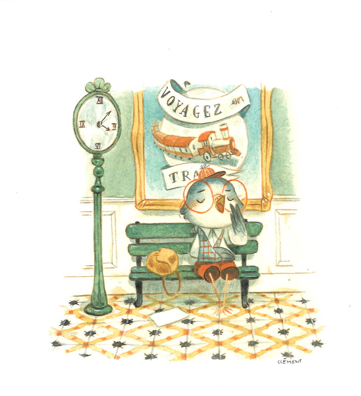 En vente - Clément Lefèvre - Edgar, l'attente - Illustration originale
