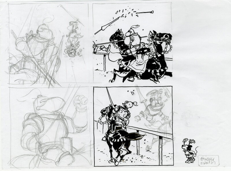 For sale - Thierry Martin, Etudes Mickey et les mille pat - Original art