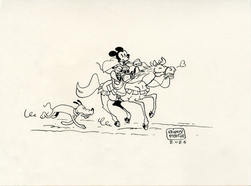 For sale - Micket et Pluto by Thierry Martin - Original Illustration
