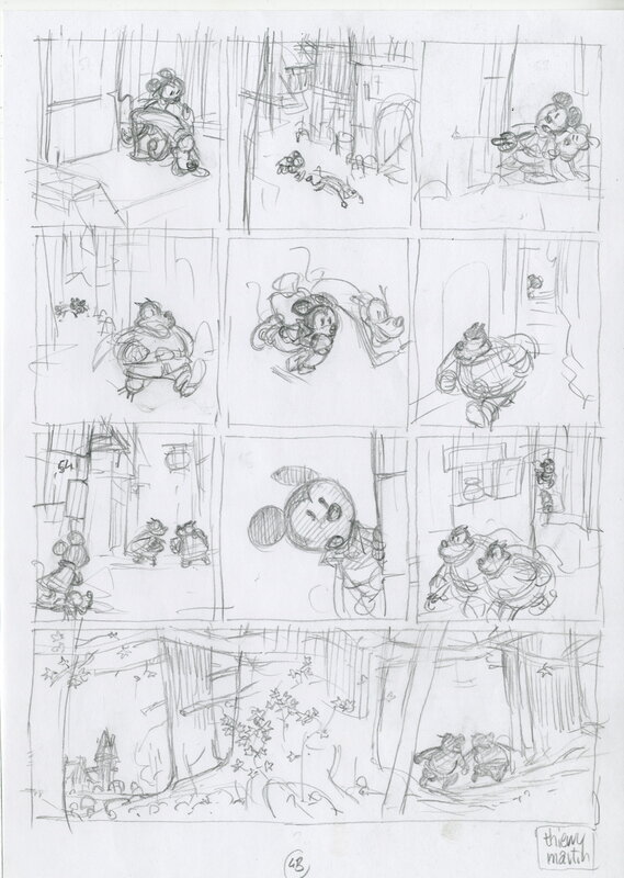 For sale - Thierry Martin, Story board pl 43 Mickey et les mille Pat - Original art