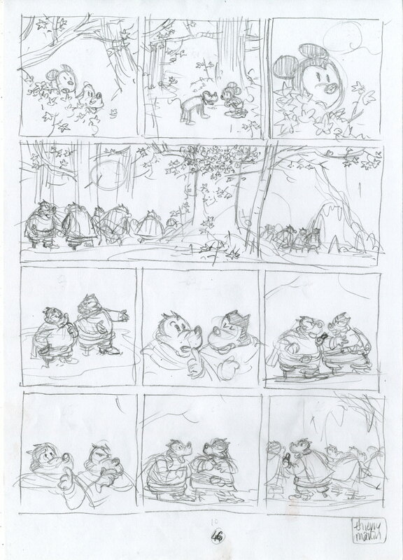 For sale - Thierry Martin, Story board pl 46 Mickey et les mille Pat - Original art