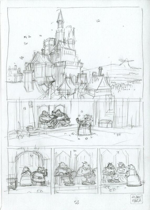 For sale - Thierry Martin, Story board pl 58 Mickey et les mille Pat - Original art