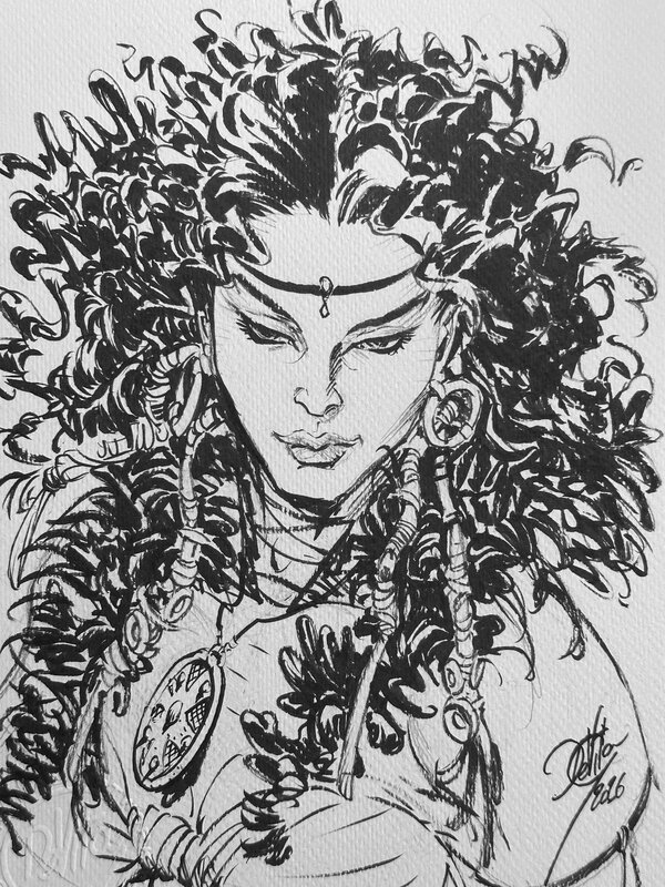 Giulio De Vita, Les Mondes de Thorgal - Illustration Originale de Kriss de Valnor - Original Illustration
