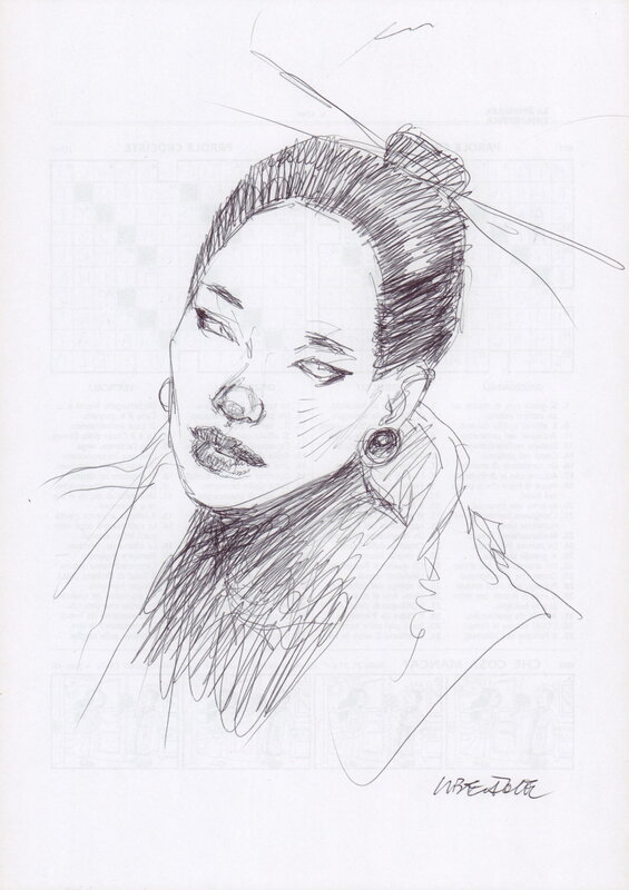 En vente - Liberatore, Portrait de Femme- M - Illustration originale