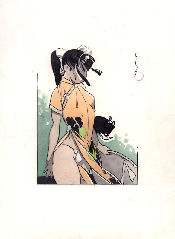 For sale - Geisha en Kimono by Michetz - Original Illustration