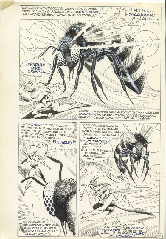 En vente - Jean-Yves Mitton, Mikros - Titans 75 p. 36 - Planche originale