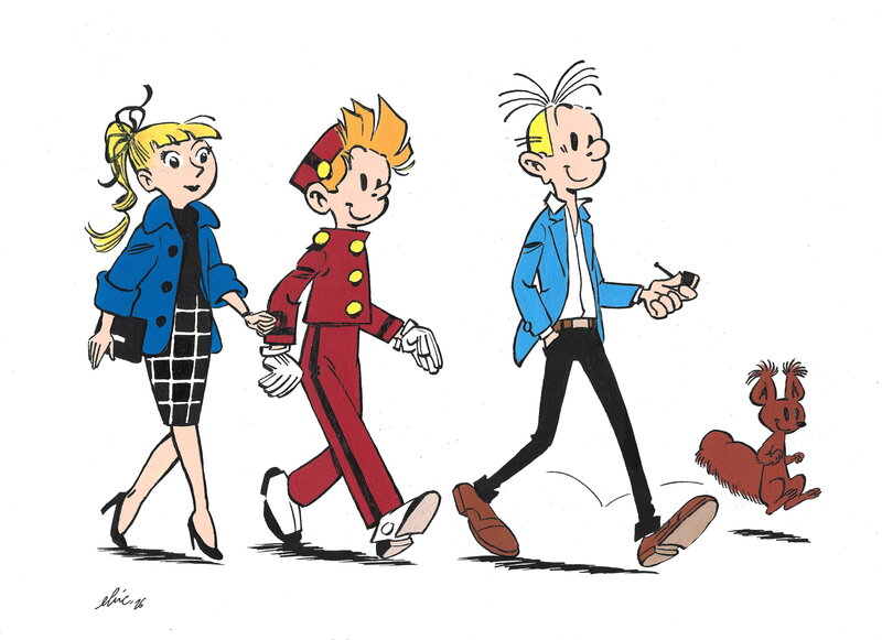 Elric Dufau, Seccotine Spirou Fantasio Spip - Original Illustration
