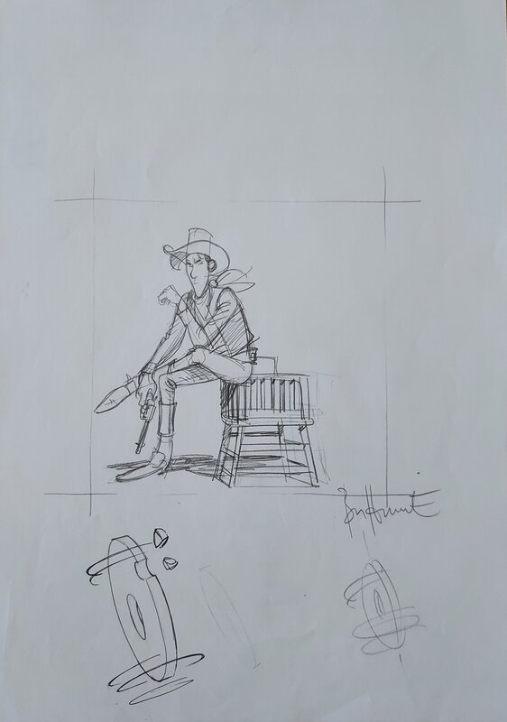 Lucky Luke vu par Matthieu Bonhomme - Original art