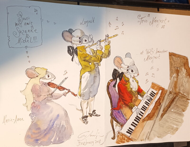 Mozart par Gradimir Smudja - Planche originale