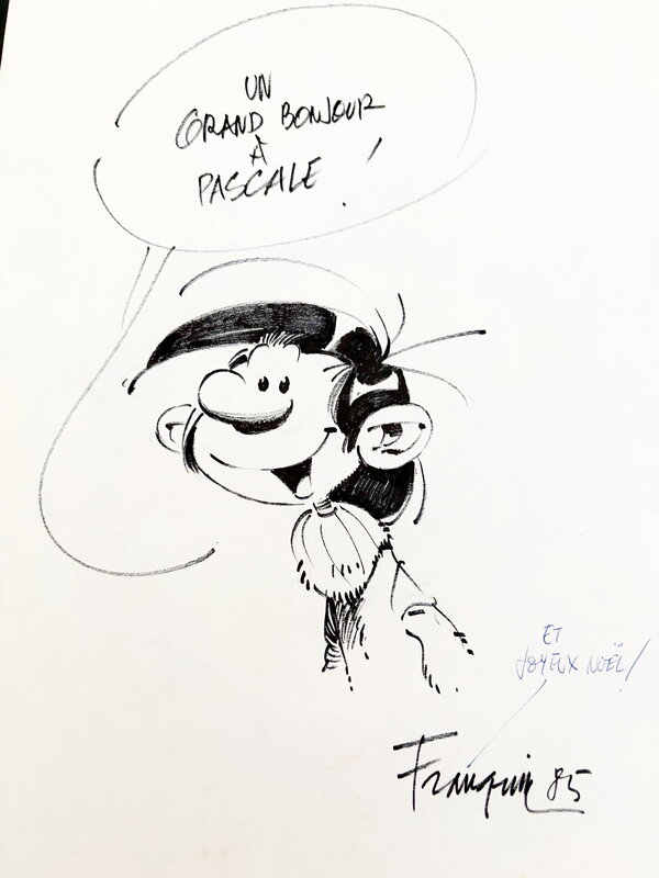 Gaston par André Franquin - Dédicace