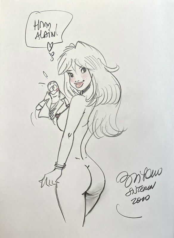 Di Sano sketch dedication in 'Coquines 21' - Dédicace
