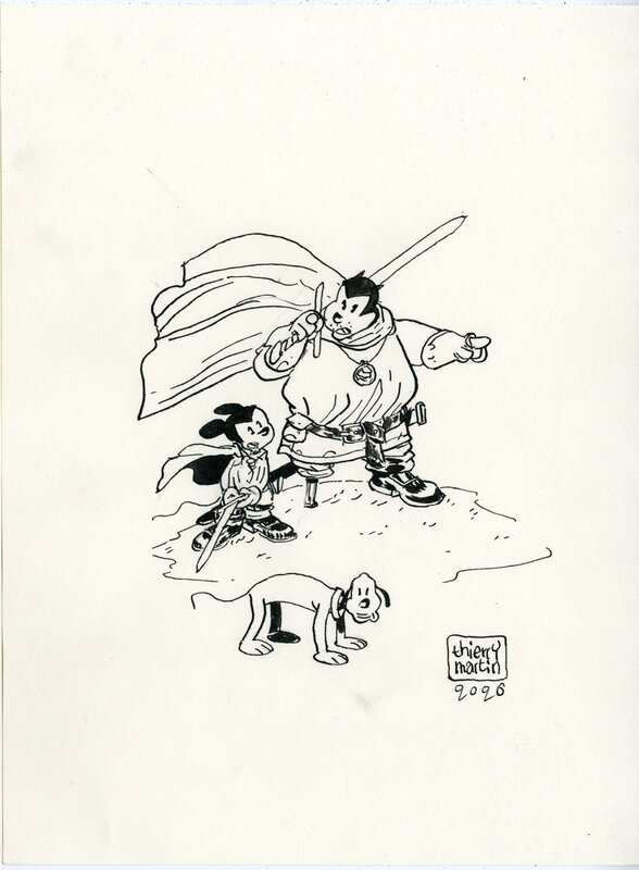 For sale - Thierry Martin, Mickey, Pat et Pluto - Original Illustration