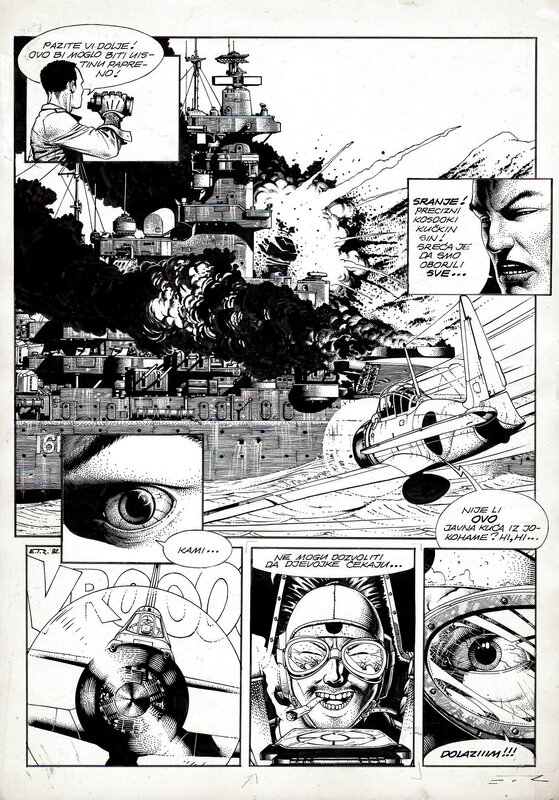 Ribic, kamikaze, planche, 1990. - Comic Strip