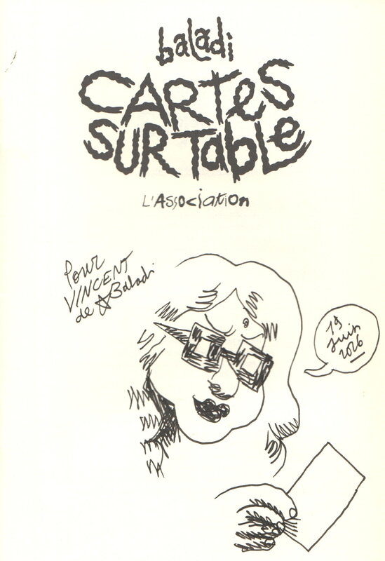 Carte sur table par Alex Baladi - Dédicace